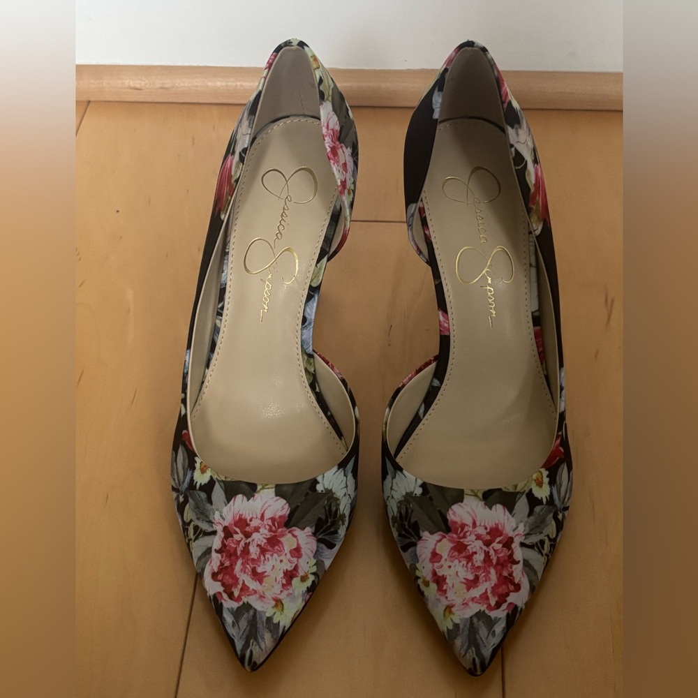 BRAND NEW Jessica Simpson Floral Print Women's Heels - Picture 3 of 7